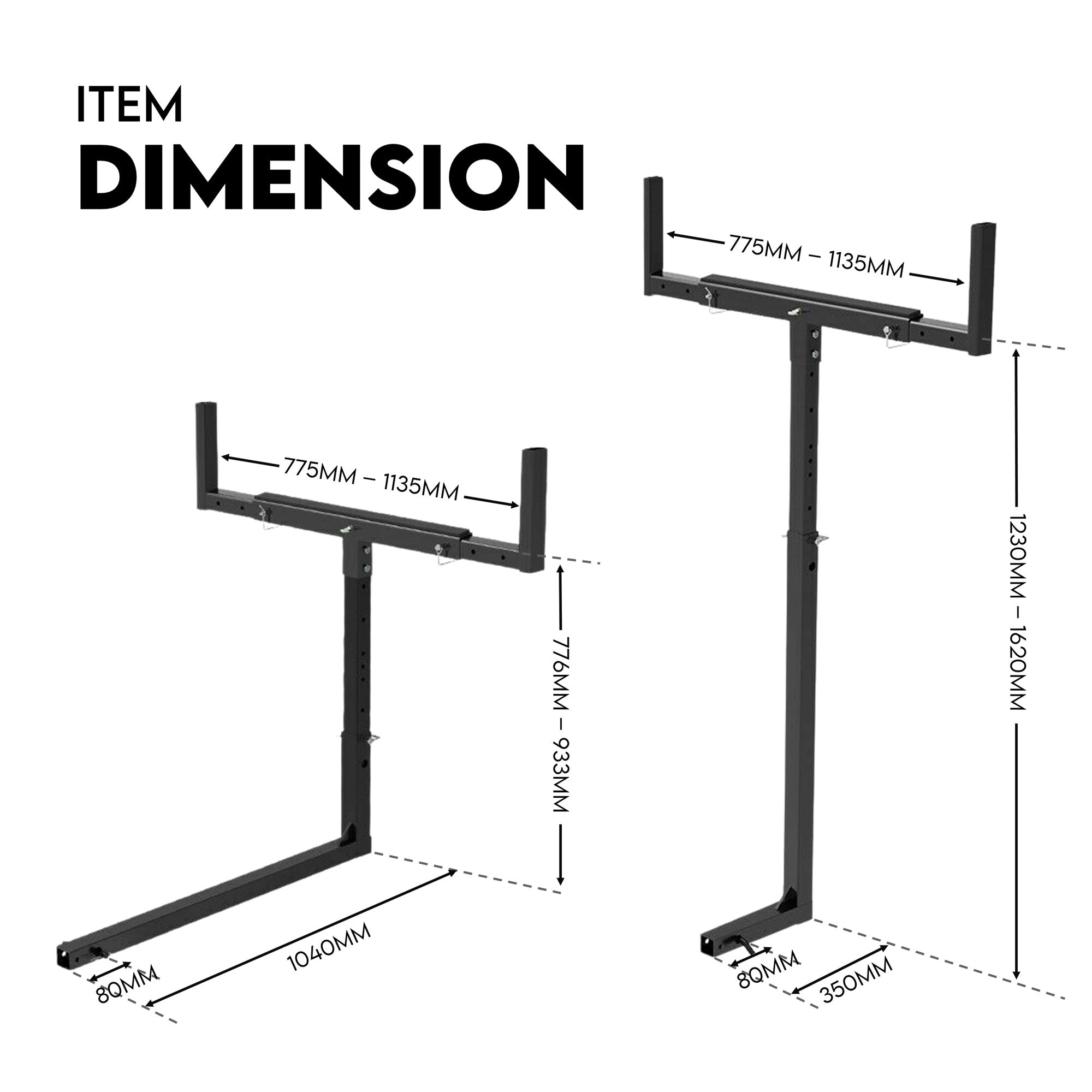 Tow bar discount mounted ladder rack