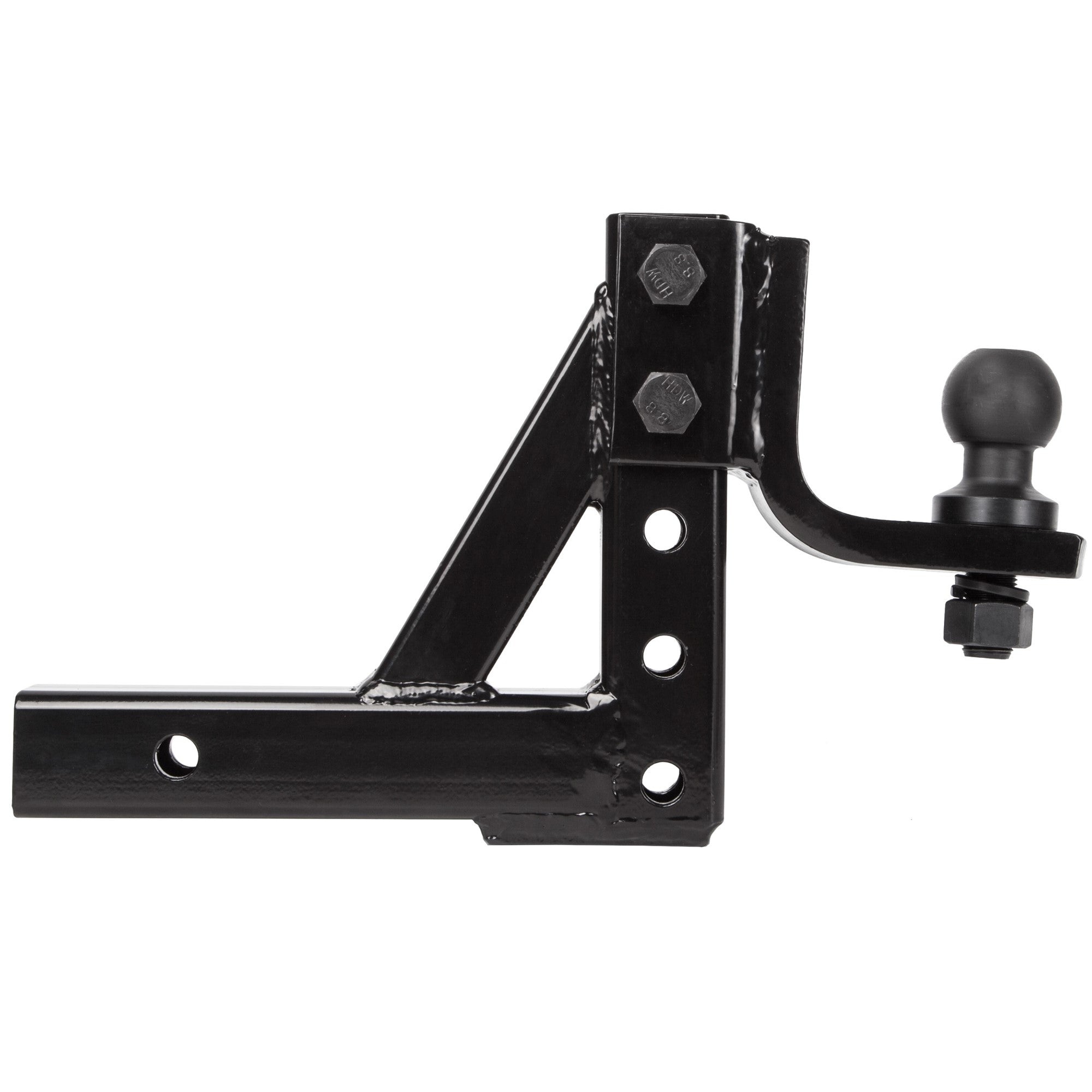 Trailer hitch ball mounts with an extra-durable steel powder coat finish