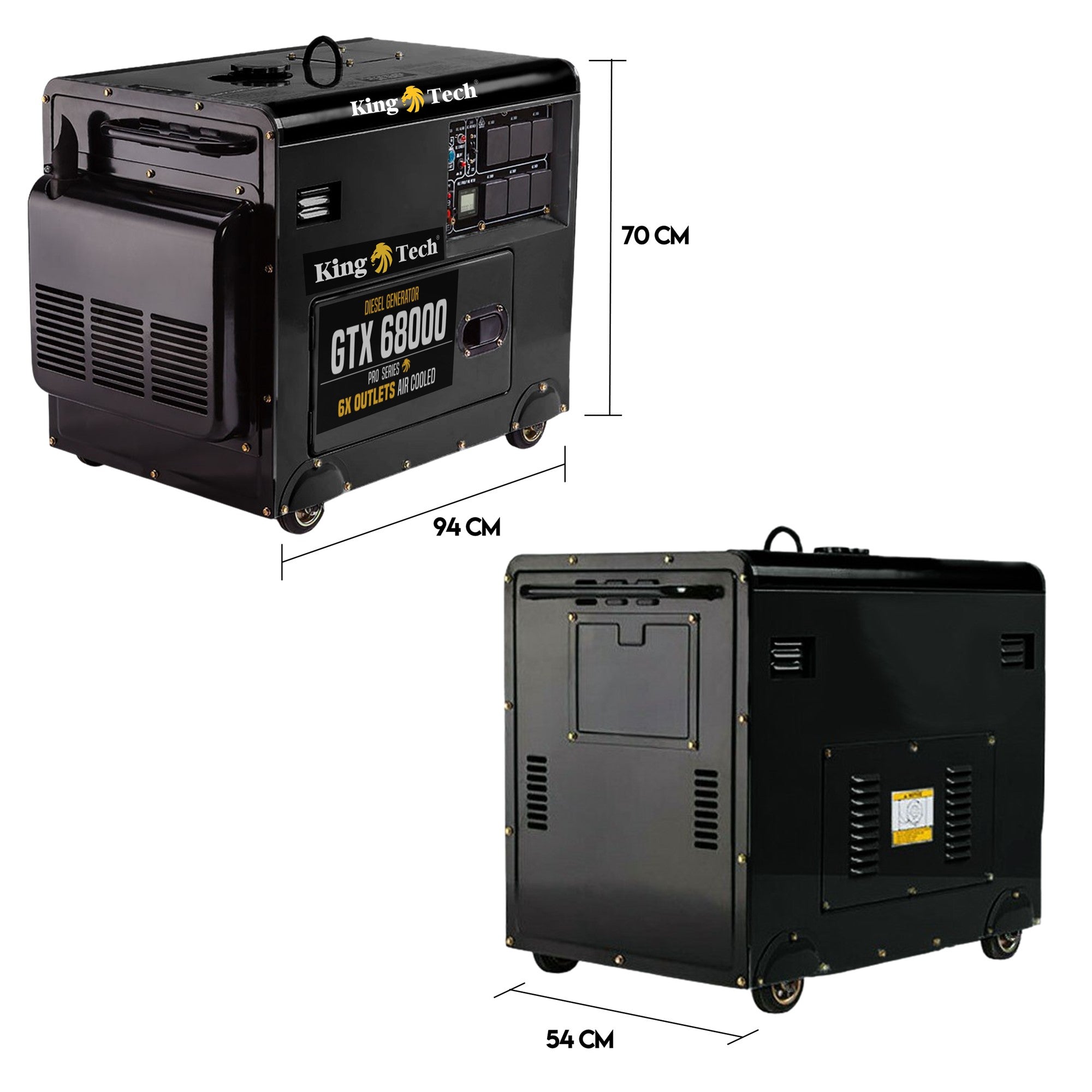 Portable Diesel Generator - Silent 8.4Kva GTX68000