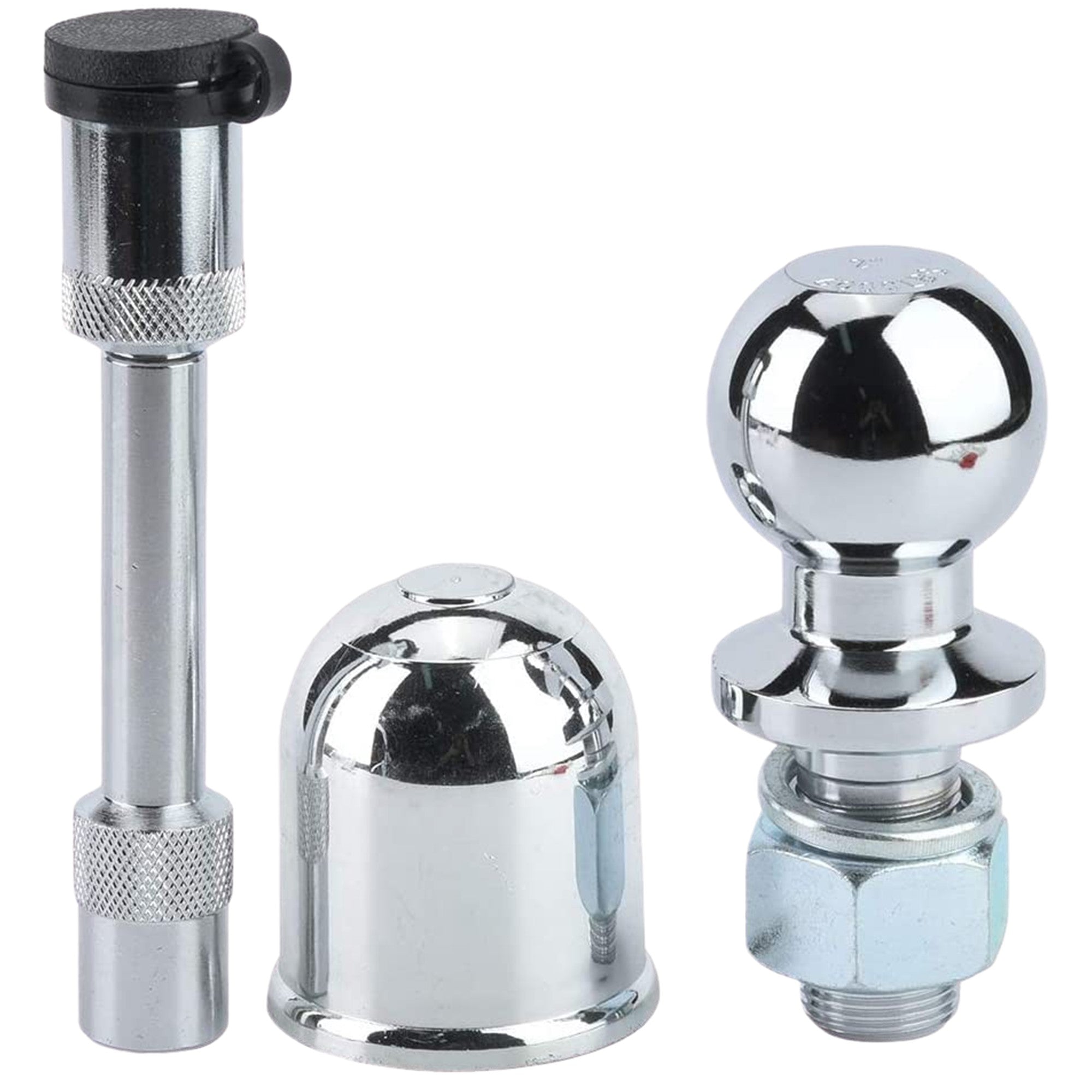 Hardened steel and aluminum for maximum protection and hitch ball cover Designed to fit the standard 50mm towball