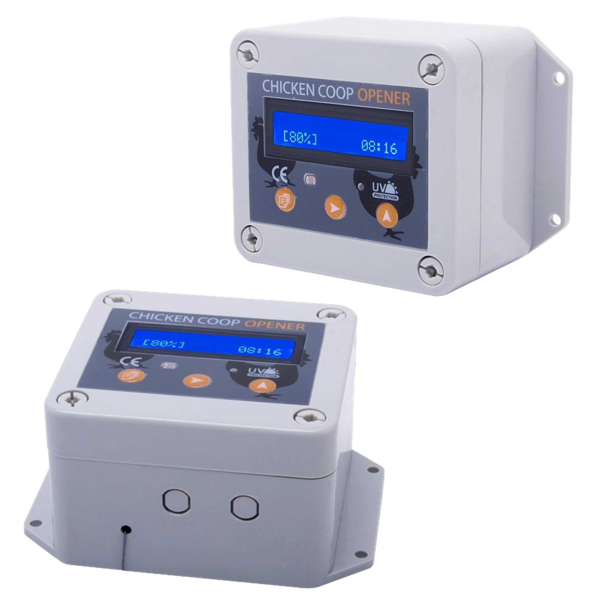 Easy to Use - Integrated fully-featured LCD screen. Open in the morning & close in the evening automatically by setting the timer or using the easily adjusted light sensor.