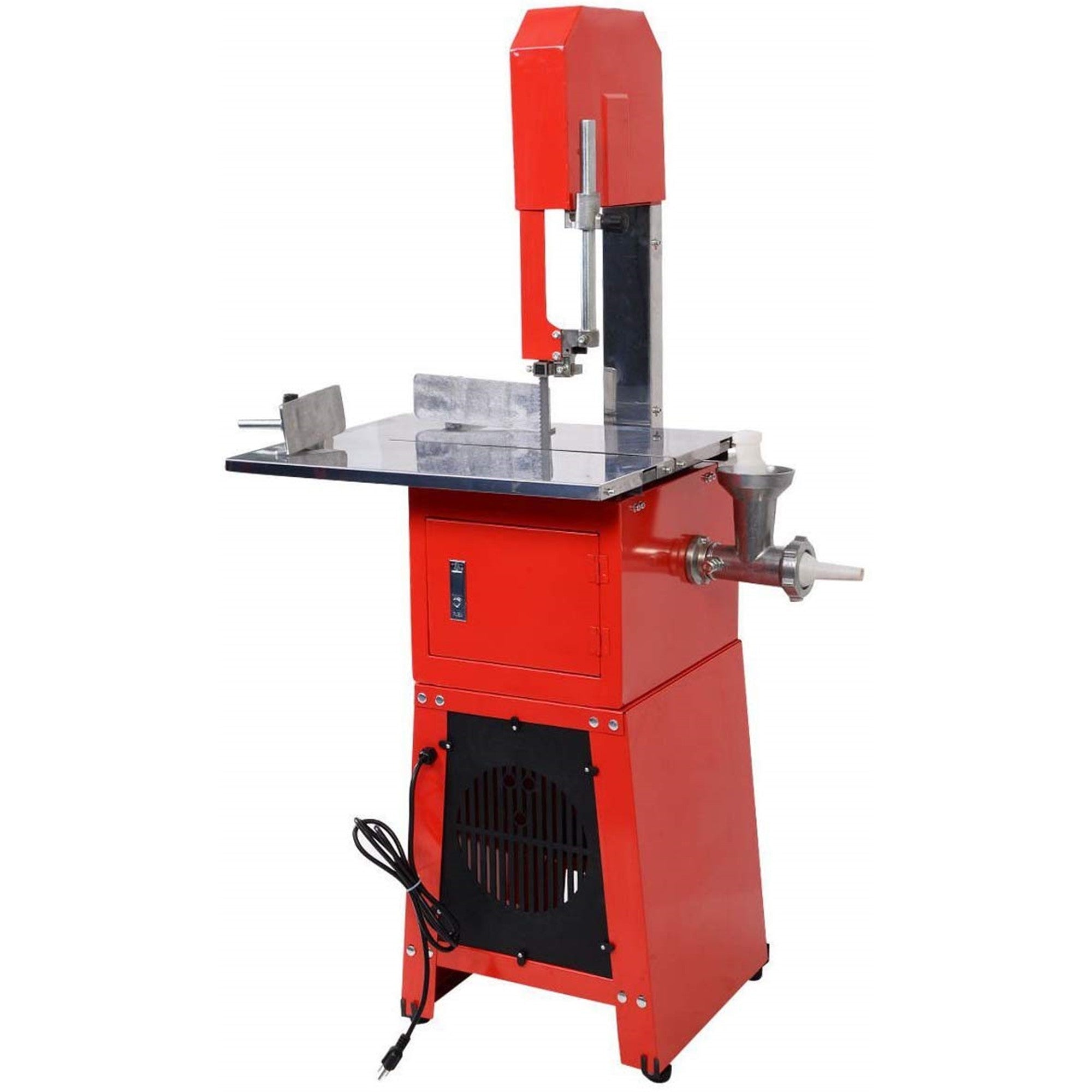 Meat saw deals with grinder attachment