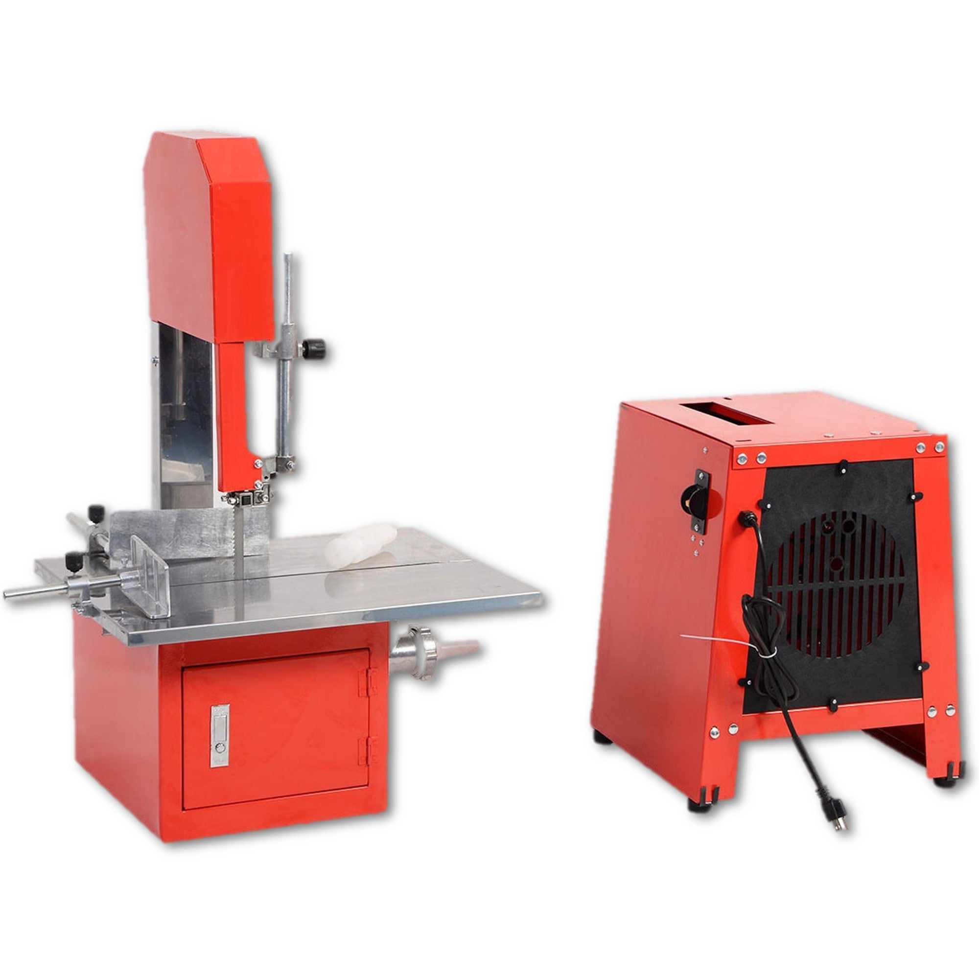 Meat saw store with grinder attachment