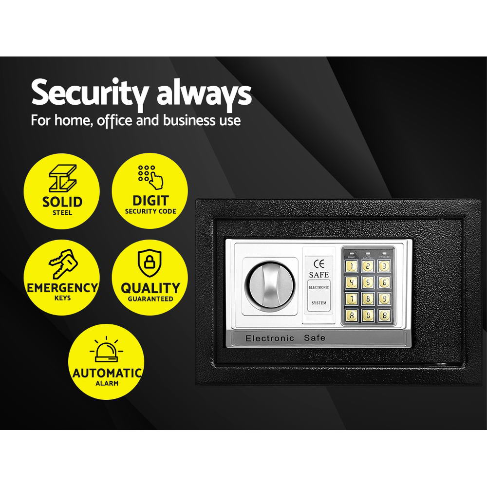 Fireproof Safe 8.5L - Digital Key lock Security