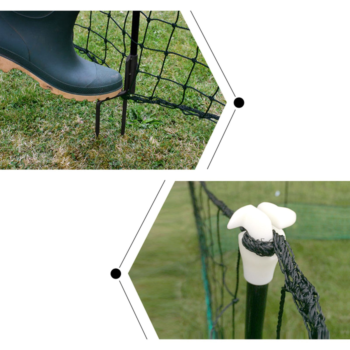 60m Electric Chicken Netting Fence | 115cm High, Predator-Proof Poultry Net Kit (20 Posts)