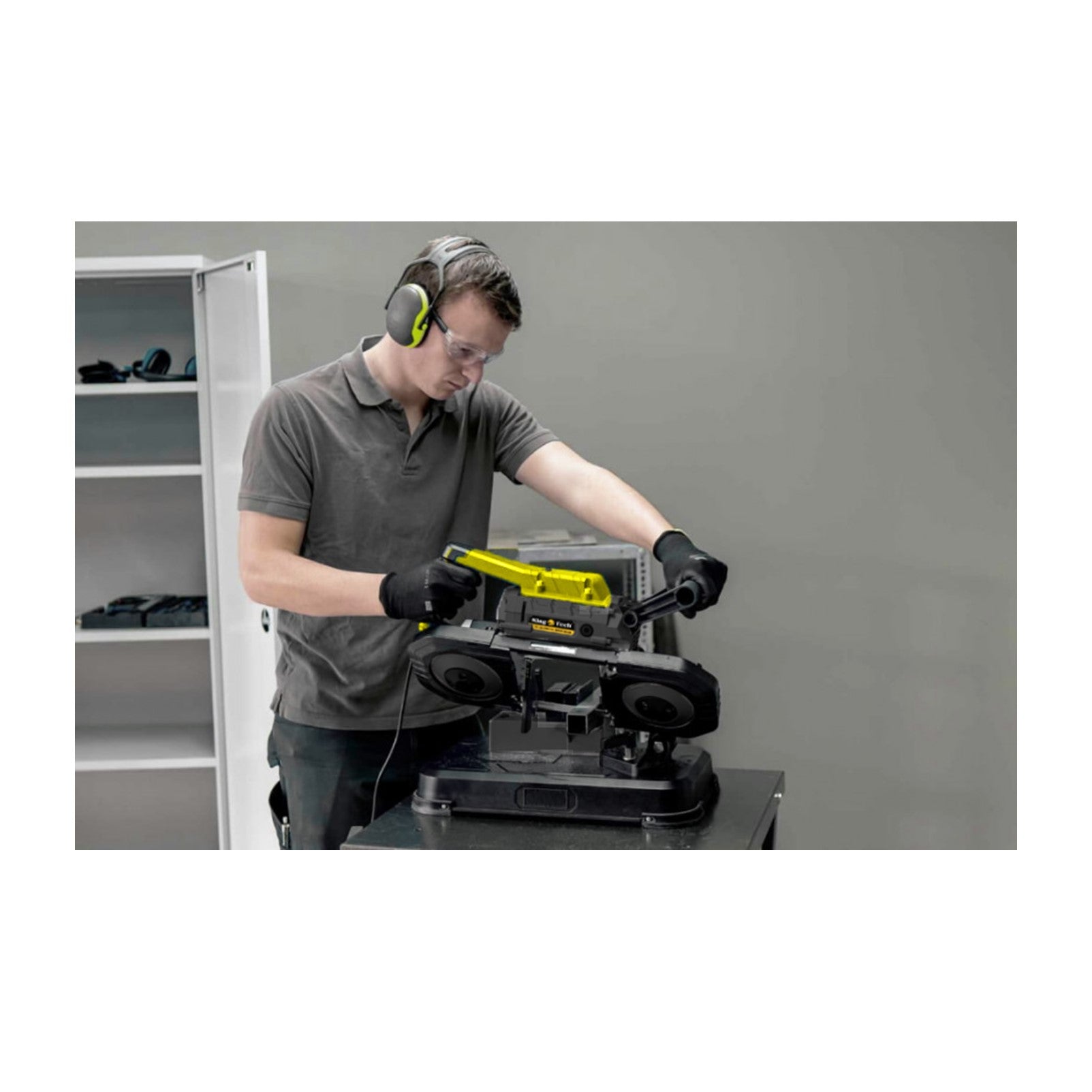 Portable Band Saw with Metal Cut Off Bench Stand Kingtech