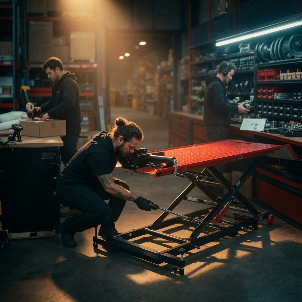 Trade Hero warehouse team testing equipment and packing customer orders